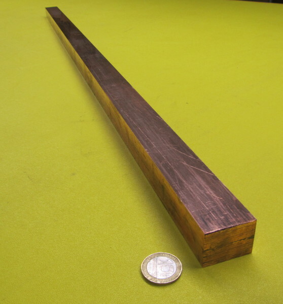 182 Copper Bar 1.0″ Thick x 1 1/4″ Wide x 3 Foot Length