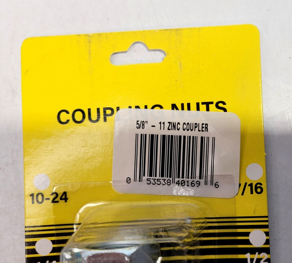 4 PCS 5/8″-11 Zinc Coupling Nuts Threaded Rod Connector 10-24 to 3/4