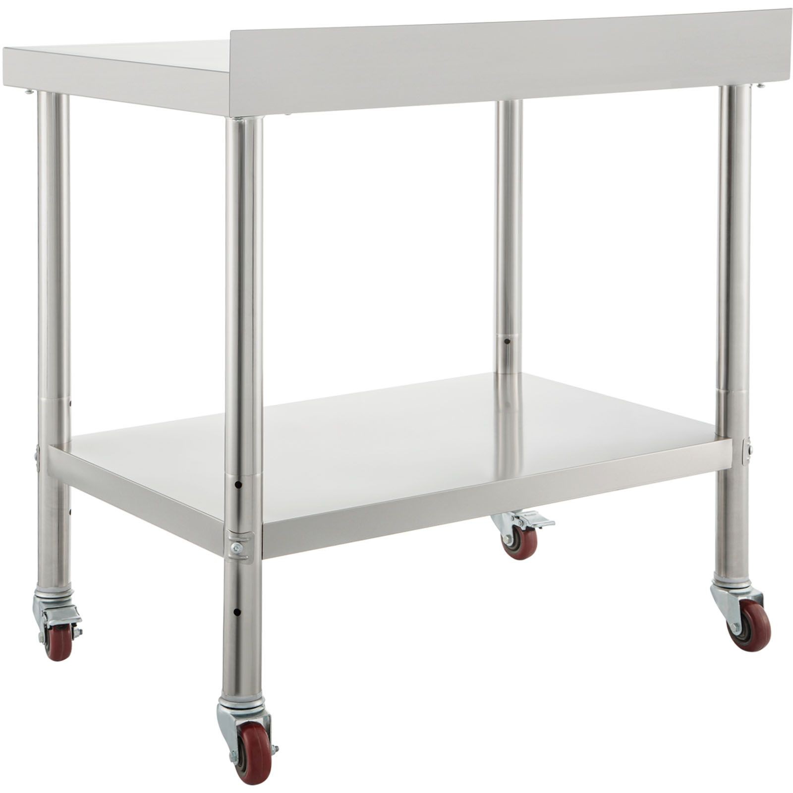 Stainless Steel Prep Table 30x24in, 440lbs Load Capacity, Adjustable Shelf