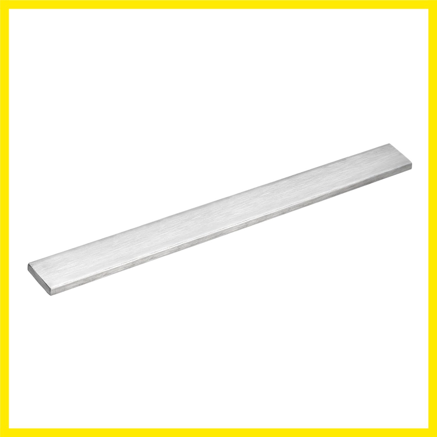 304 Stainless Steel Flat Bar, 1/8″ Thickness 1 3/16″ Width 11 3/4″ Length Bru…
