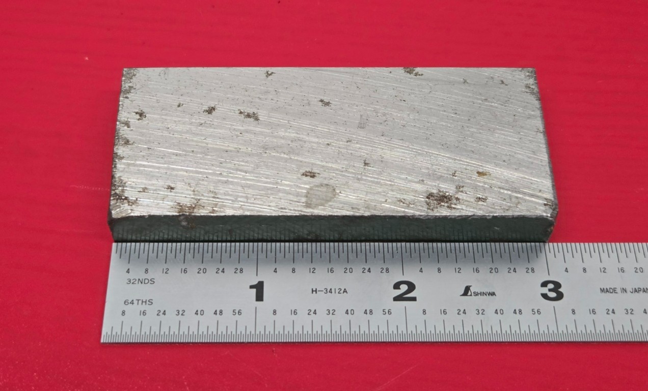 D2 Tool Steel Block Billet 3.04″ L x 1.28″ W x 0.397″ Thick, 6.9 Oz.