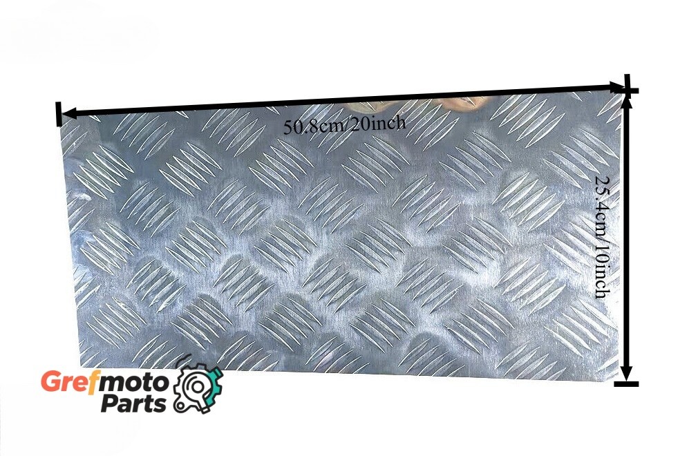 10”x20” Silver Diamond Plate Aluminum Sheet Metal Tread Plate