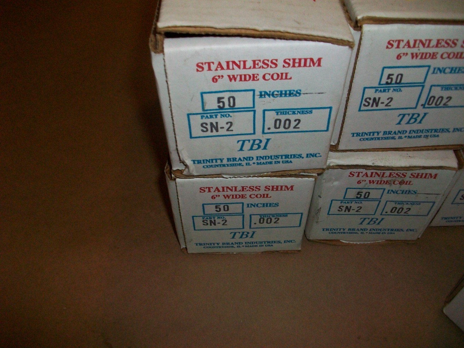 7pc TRINITY #SN-2 STAINLESS SHIM 50″L 6″W & .002 THICKNESS NEW