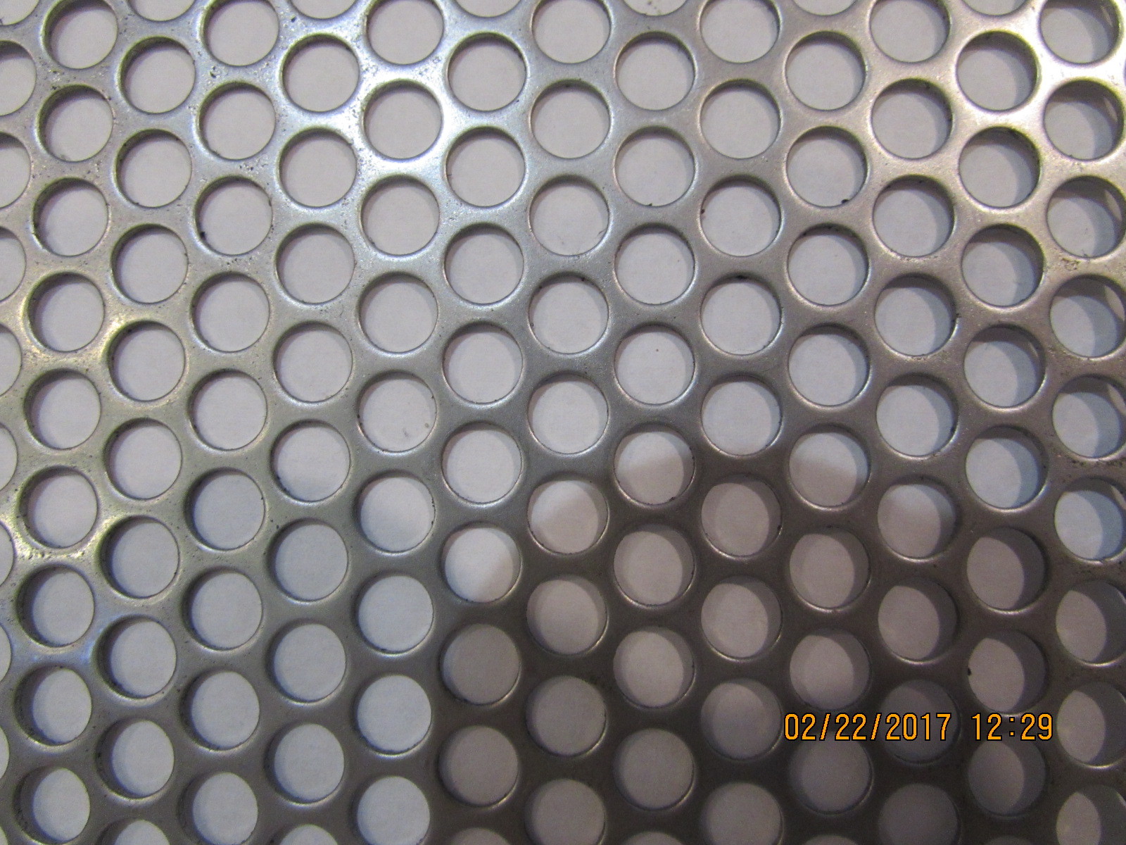 –1/4″ HOLES 304 STAINLESS STEEL– 20 GAUGE 10″ X 11-3/8–
