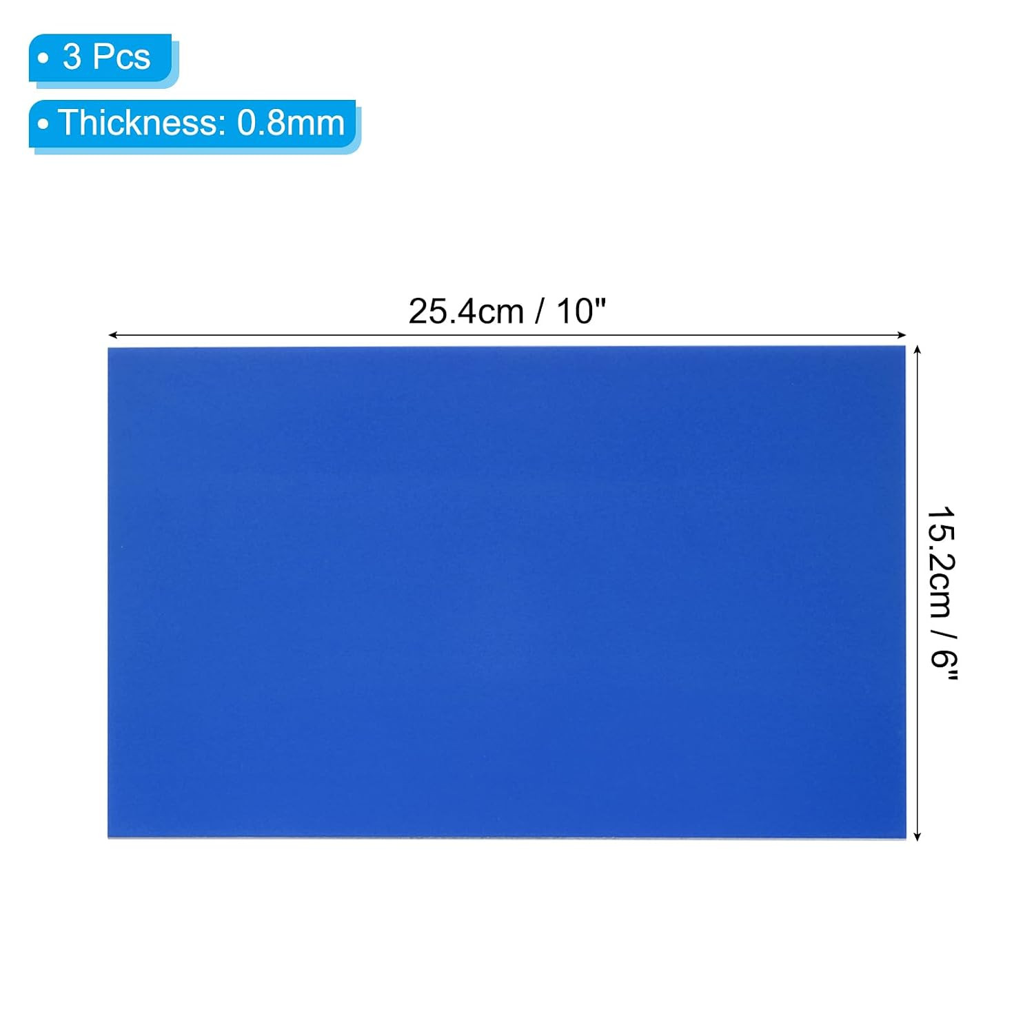 6X10 Inch Anodized Aluminum Sheet Metal, 3Pcs Laser Plates Engraving