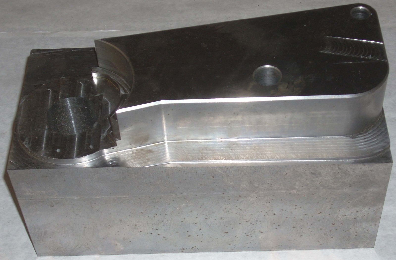 Steel Machinable Alloy Metal Chunk w Holes & Machine Work 5 x 10 3/4 x 4 1/4