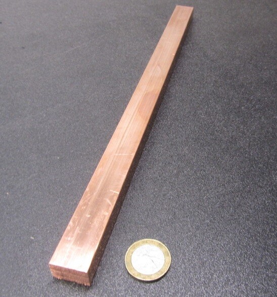 182 Copper Bar 1/2″ Thick x 3/4″ Wide x 1 Foot Length
