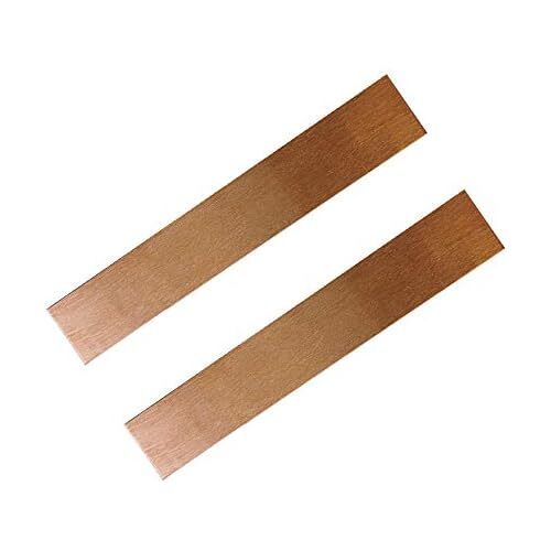 Pure Copper Anode Sheet 2Pcs 99.95% Purity Copper Electrode Strip for Copper Ele