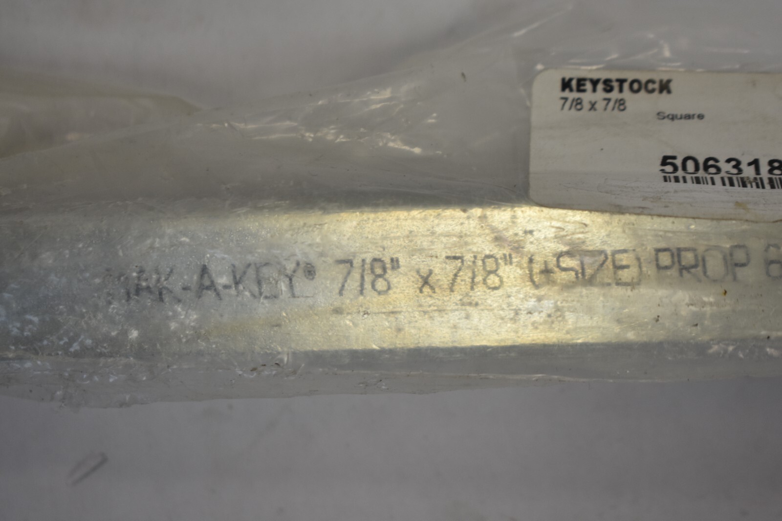 Mak-A-Key Square Key Stock 7/8″ Thick x 7/8″ x 12″ L Zinc Plated Tool 506318