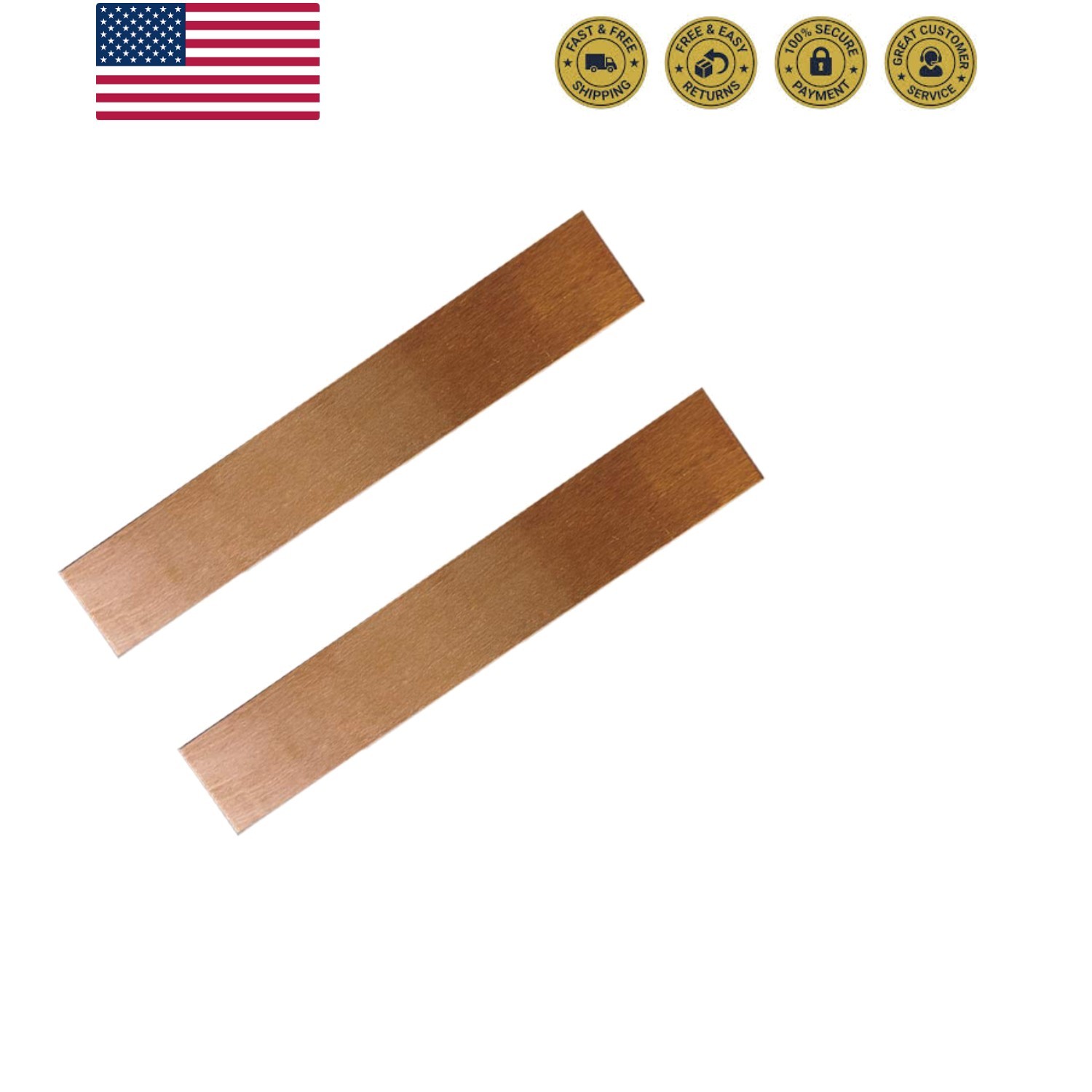 Pure Copper Anode Sheet 2Pcs 99.95% Purity Copper Electrode Strip for Copper …