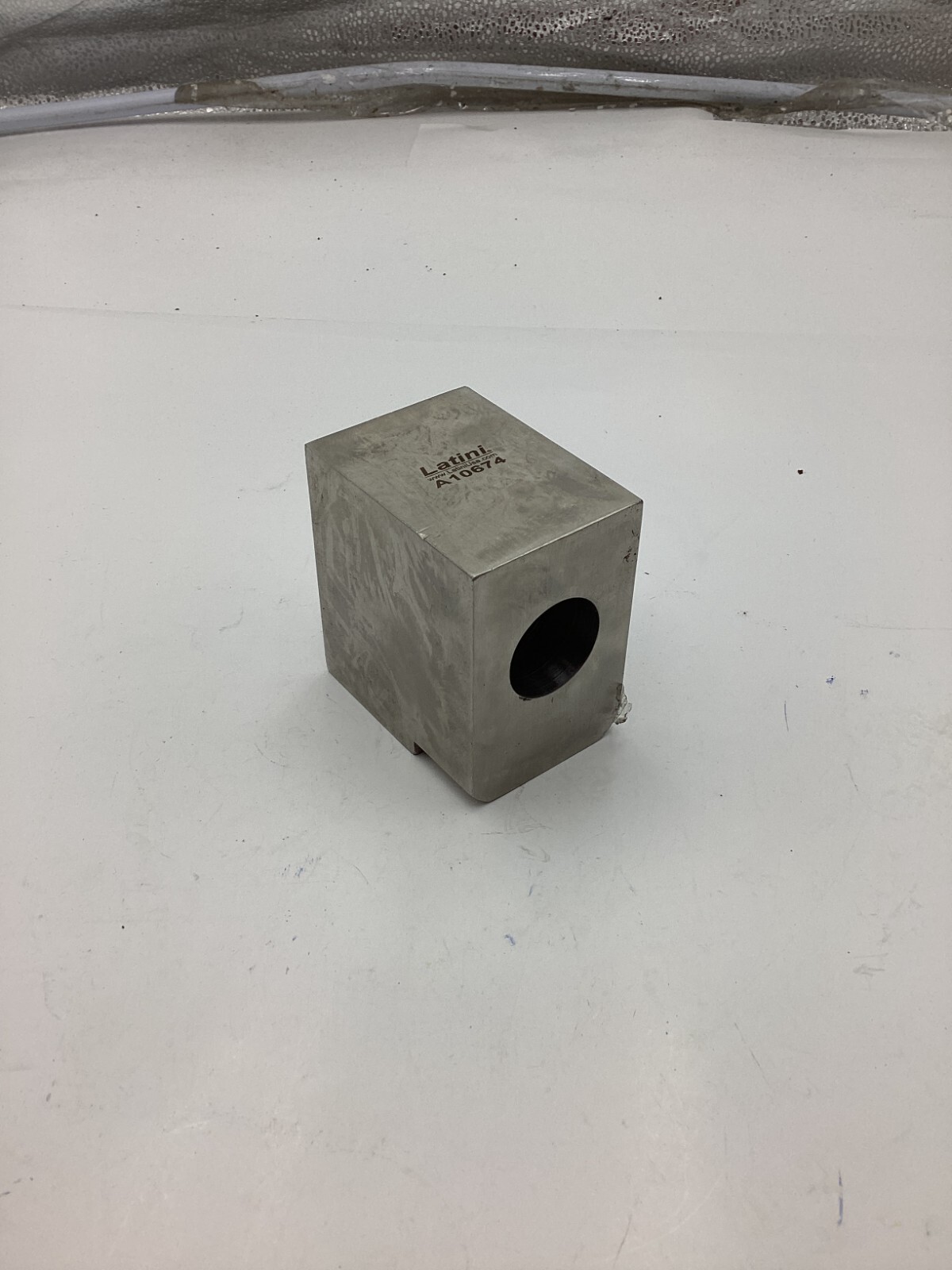 (QTY 3) Latini A10674 Steel Square Block Silver Gray 3 Inch Heavy Duty