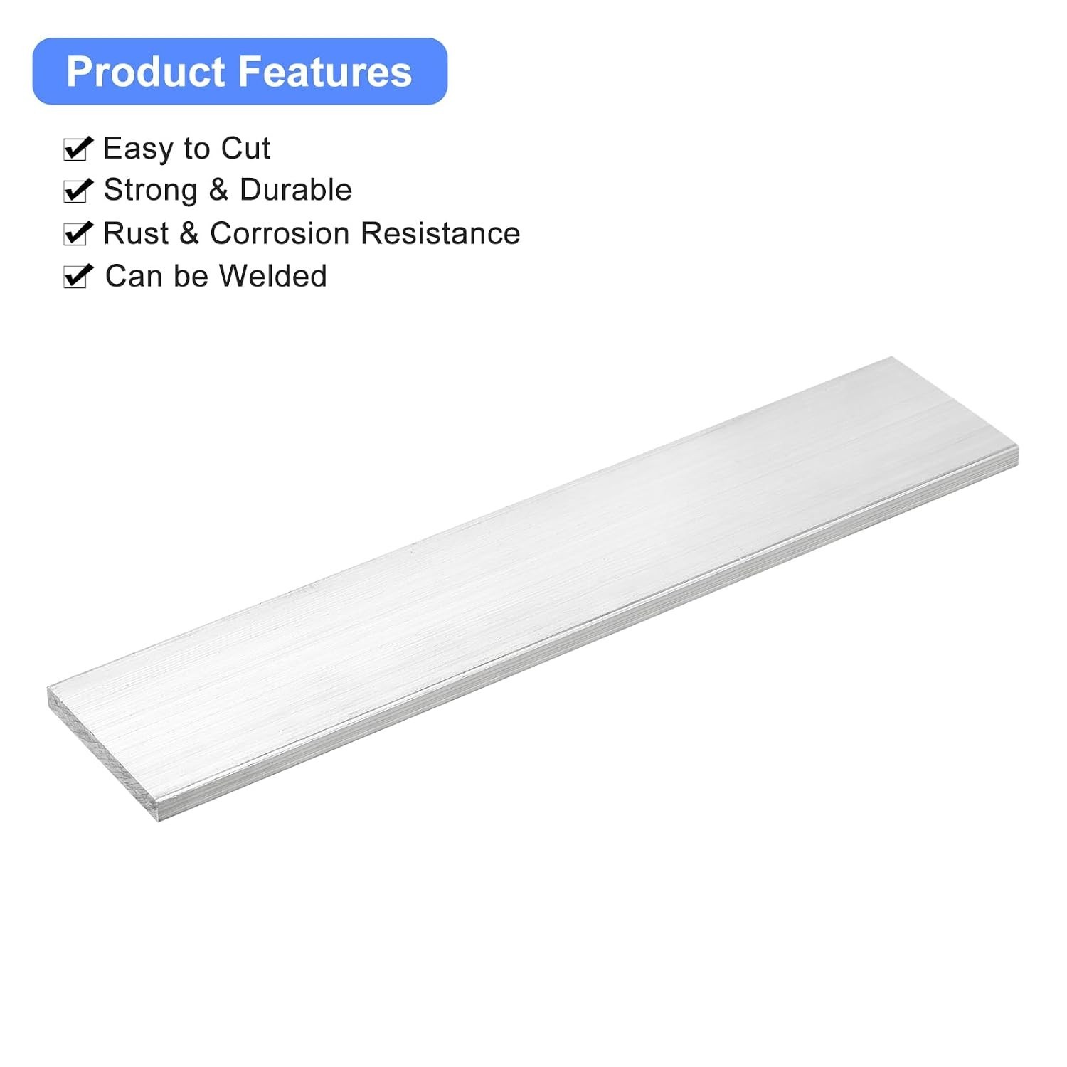 6061 Aluminum Flat Plate, 6 x 50 x 254mm – Ideal for Construction Needs
