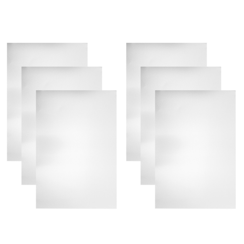 6Pcs Durable Aluminum Sheet Blanks for Office Use Silver Anodized Metal Signs
