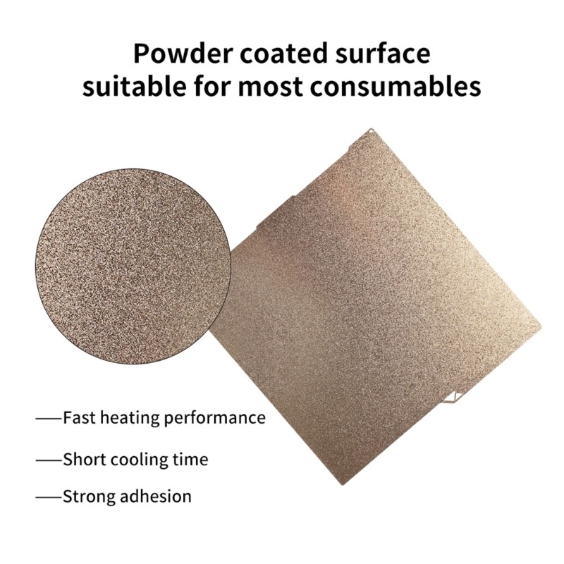 Flexible Build Plate 256x268mm Double Sided PEI Textured Steel Plate For Printer