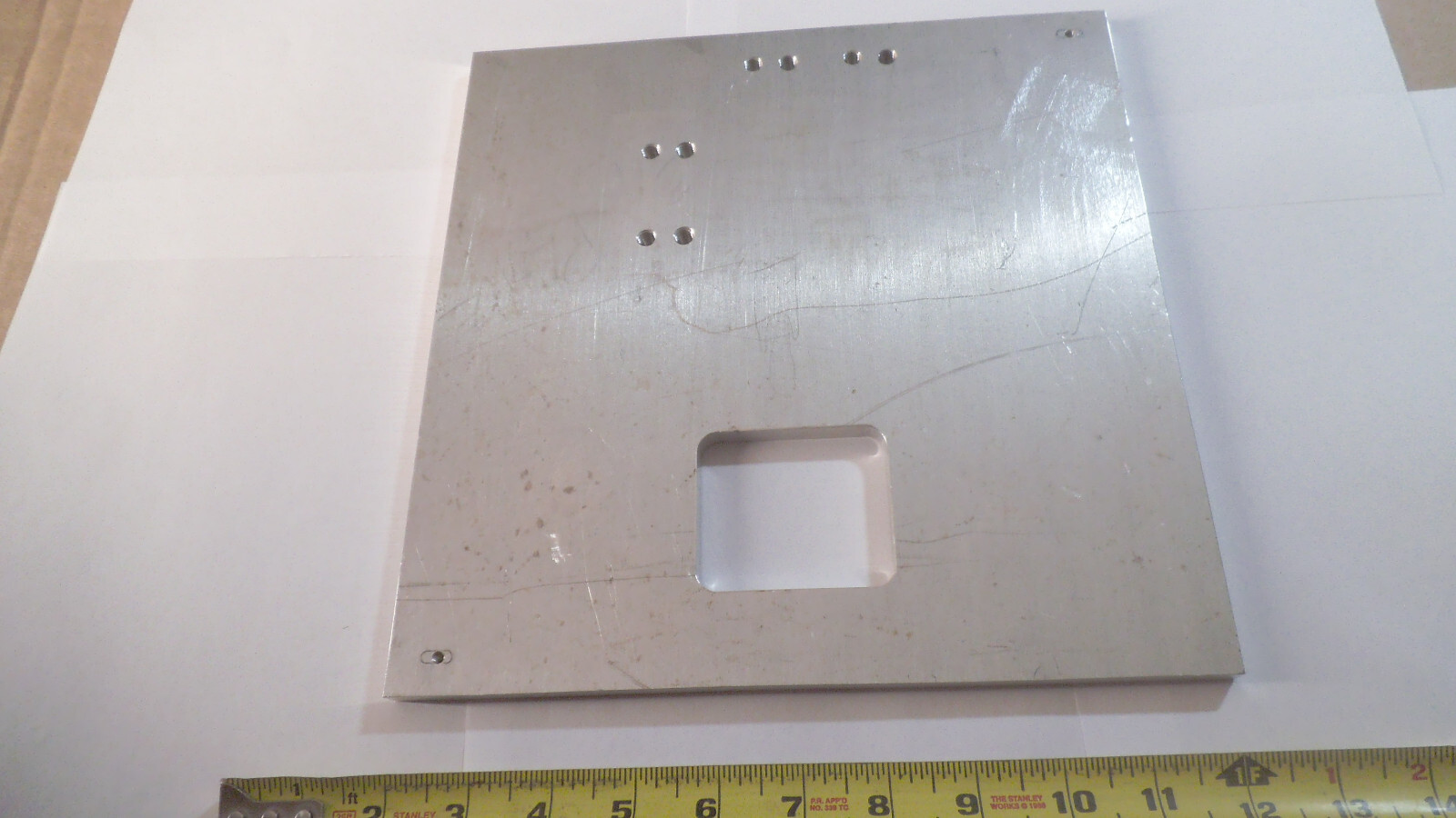 Aluminum plate 10-1/4″ x 10-1/4″ x point 385″ thick polished 1 side
