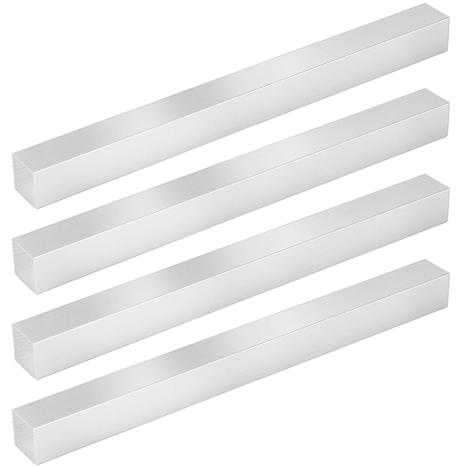 4 Pieces 1 x 1 Inch Square Aluminum Bar 12 Inches Long +0 inch/-.05 Inch, 6061 A