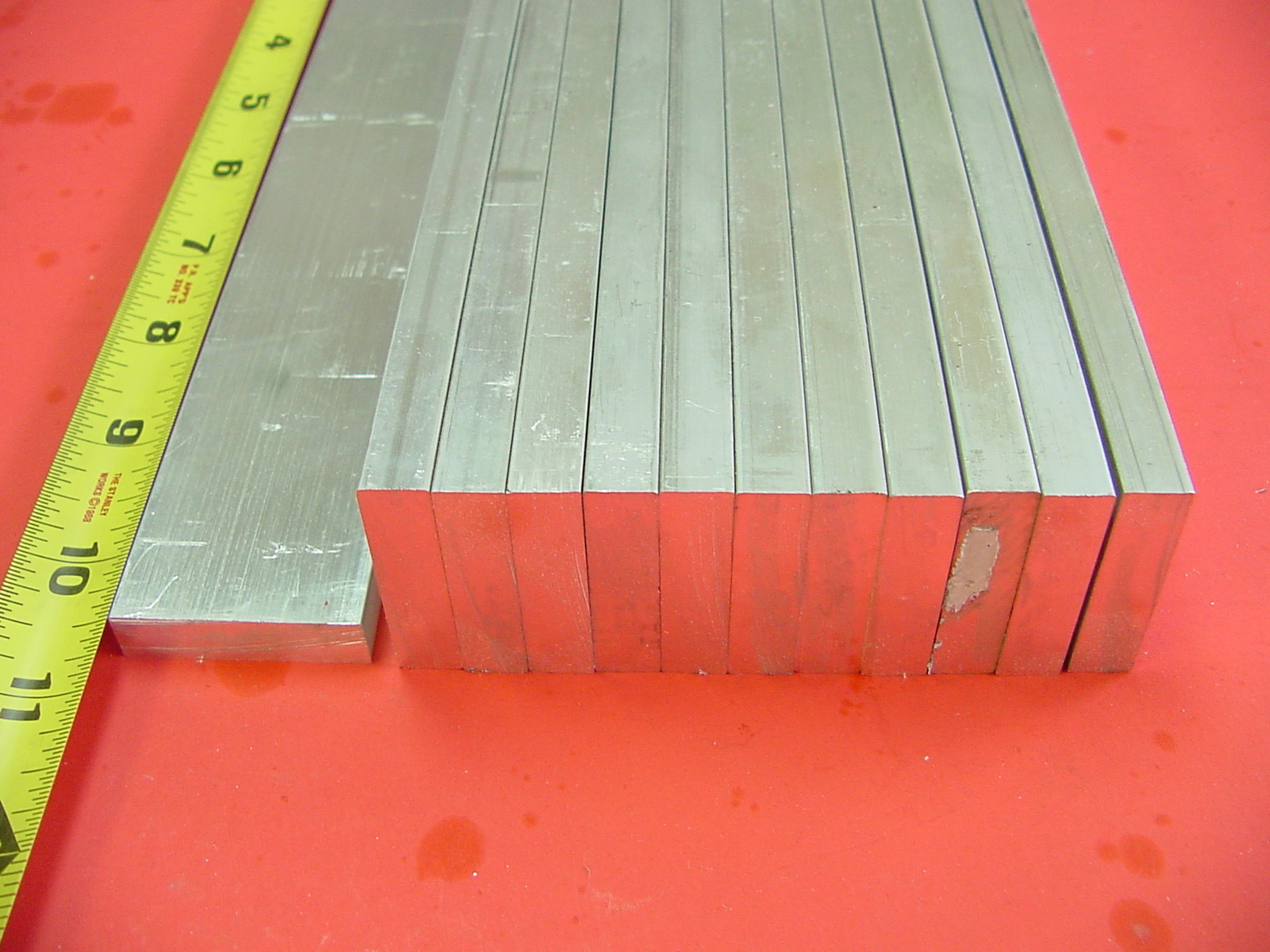 50 Pieces 3/8″ X 1-1/2″ ALUMINUM 6061 FLAT BAR 10.5″ long T6511 Solid Mill Stock