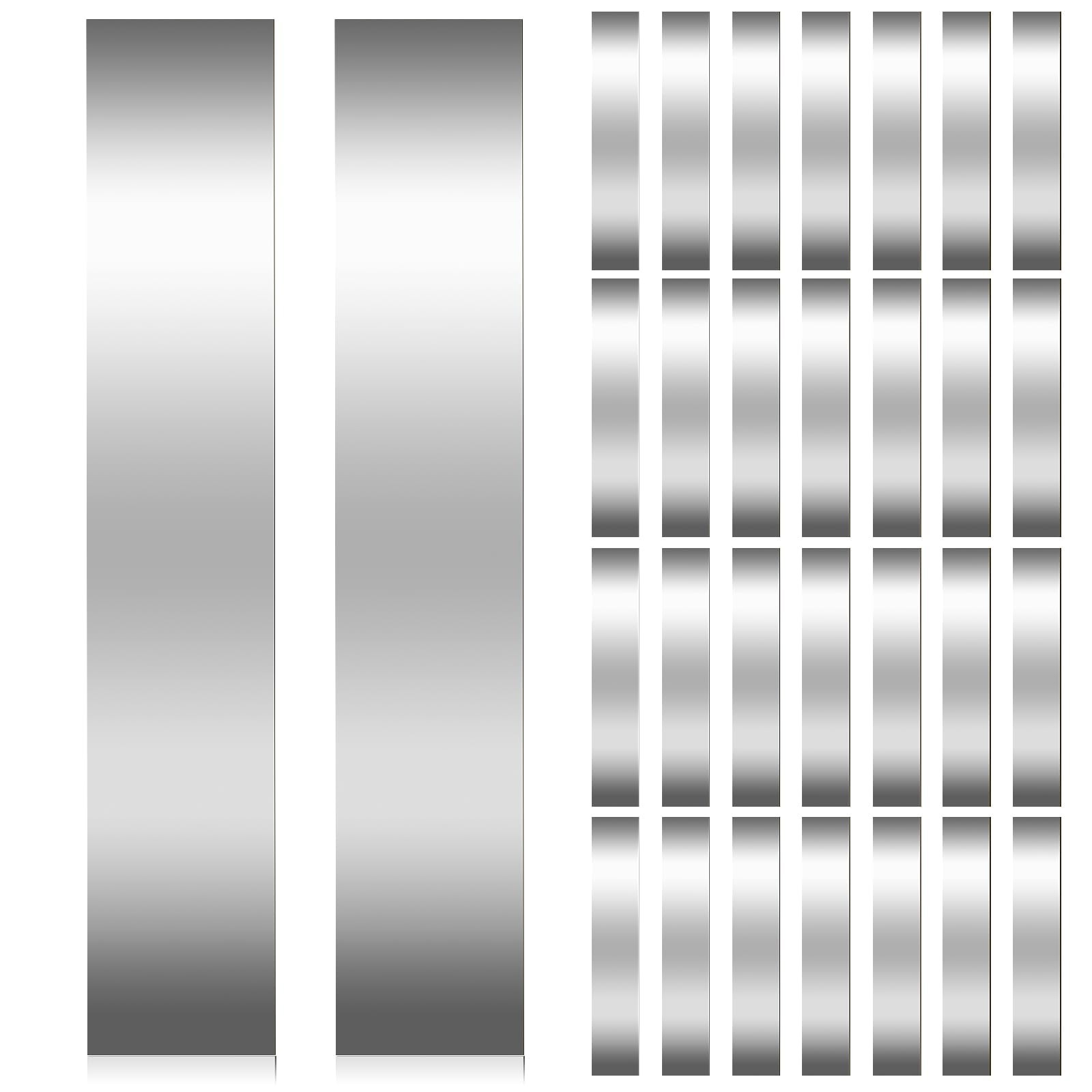 30 Pieces Shim Stock Assortment Metal 1″ Width x 6″ Length, Silver