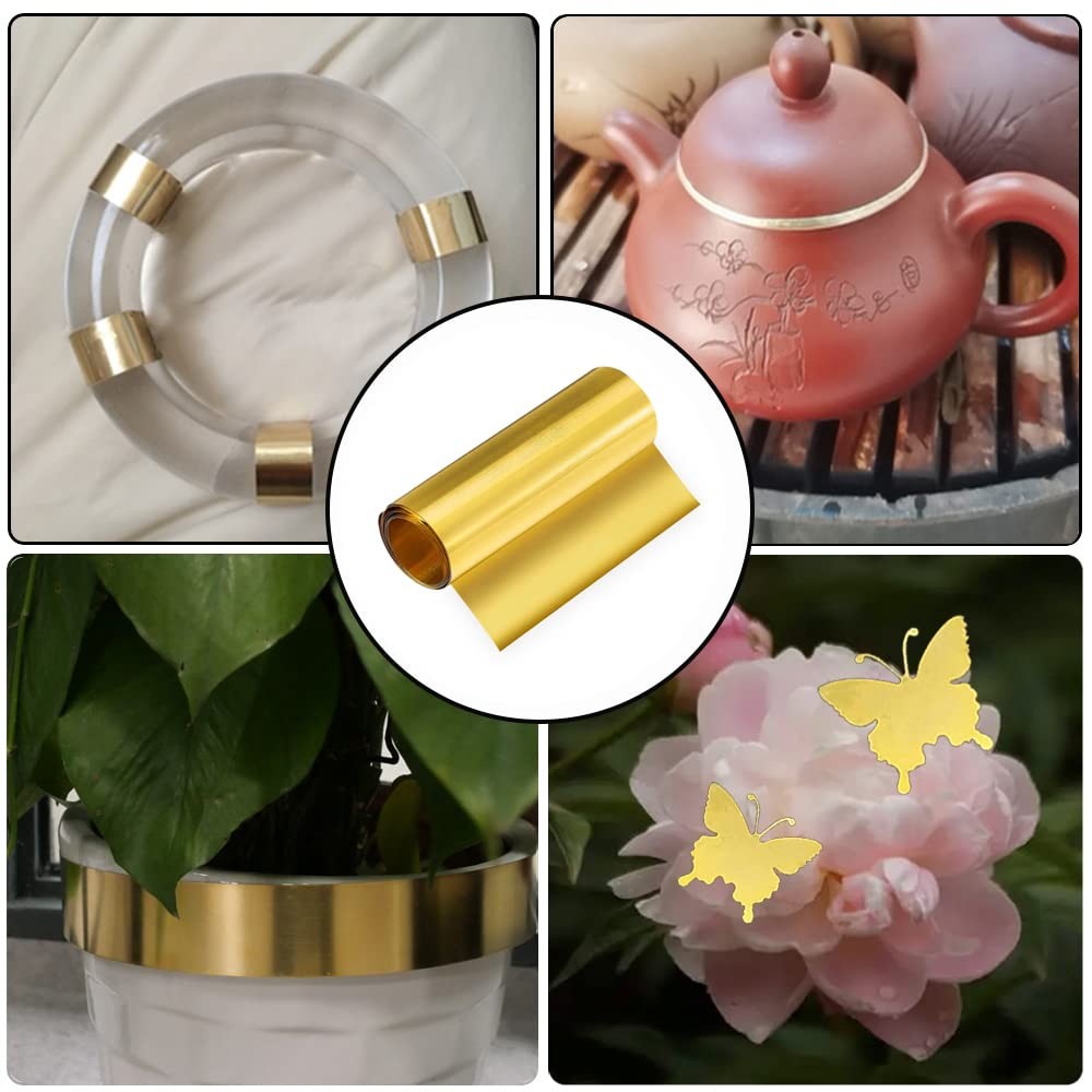 Copper Metal Brass Sheet Roll Film Foil Plate Strip 1000x100x0.08mm 4 Inch