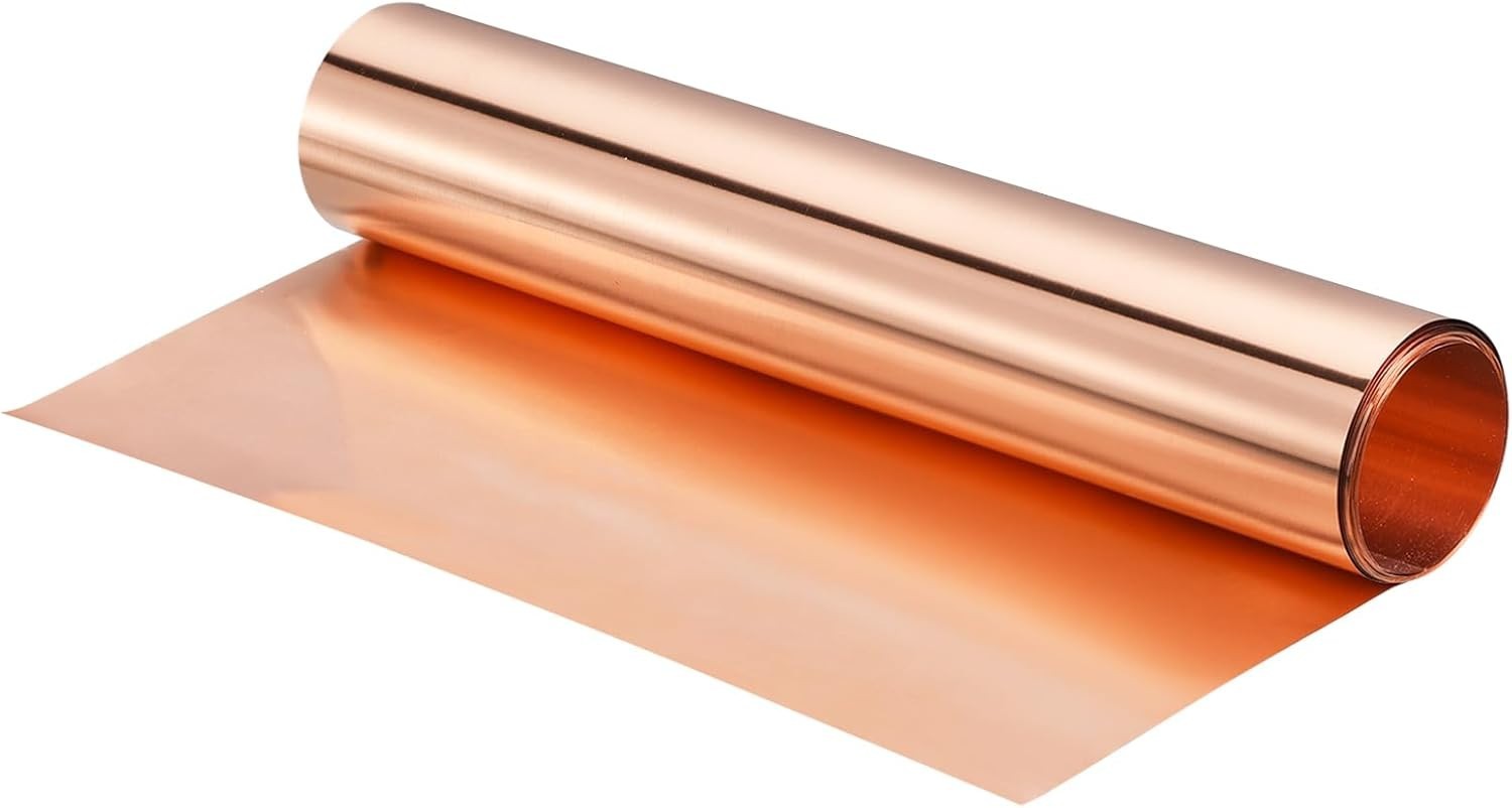 Industrial Grade Copper Strip Roll 3500mm x 300mm x 0.1mm – Weather Resistant