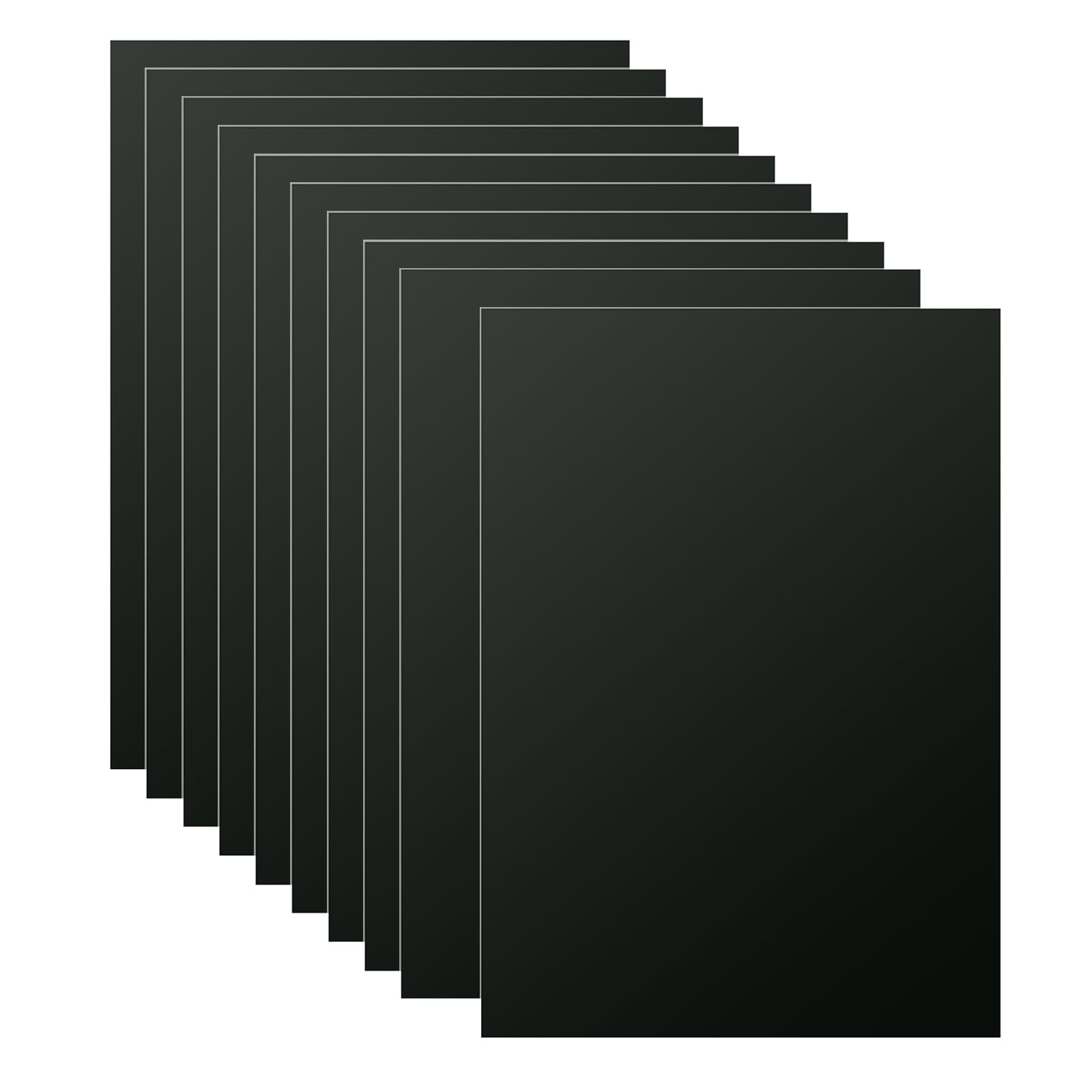 10 PCS Black Anodized Aluminum Sheet 7x5x1/32 Inch 1mm Laser Engraving Plate