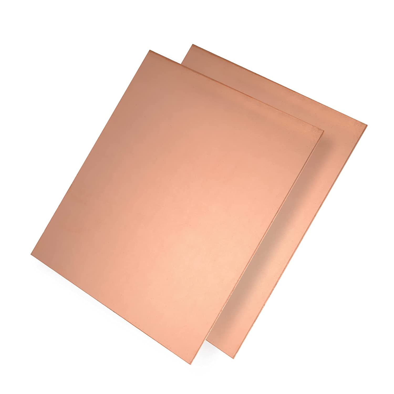 2 Pieces Pure Copper Sheet Plate Panels 6X6 Inches, 24 Gauge | for Industry Meta