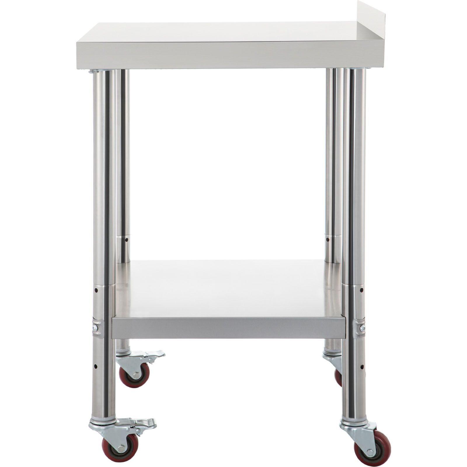 Stainless Steel Prep Table 30x24x35in with Adjustable Shelf & Casters