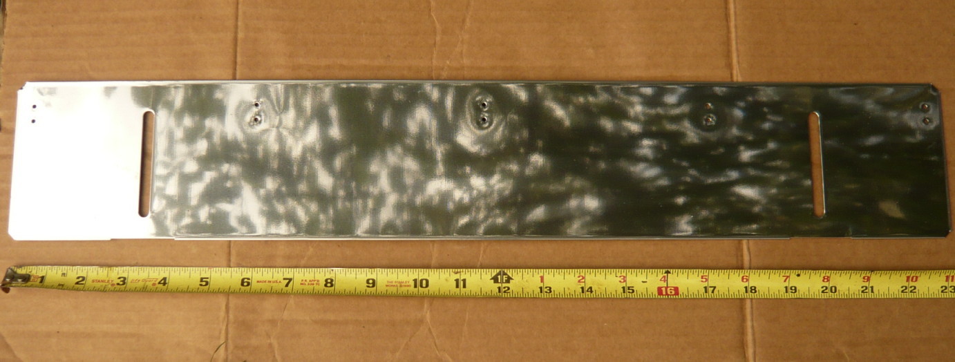 New 23″ X 4″ Chrome Steel Sheet Blank Sign Scrap Metal .020 thick Rolled edges