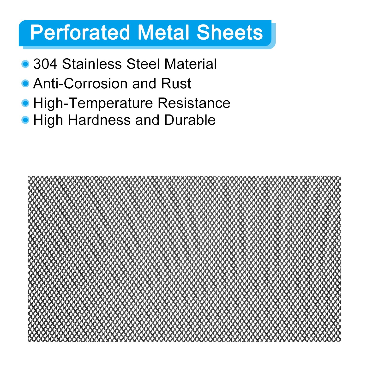 40″L x 13″W Universal Car Grill Mesh, 5x8mm Diamond Hole, Black