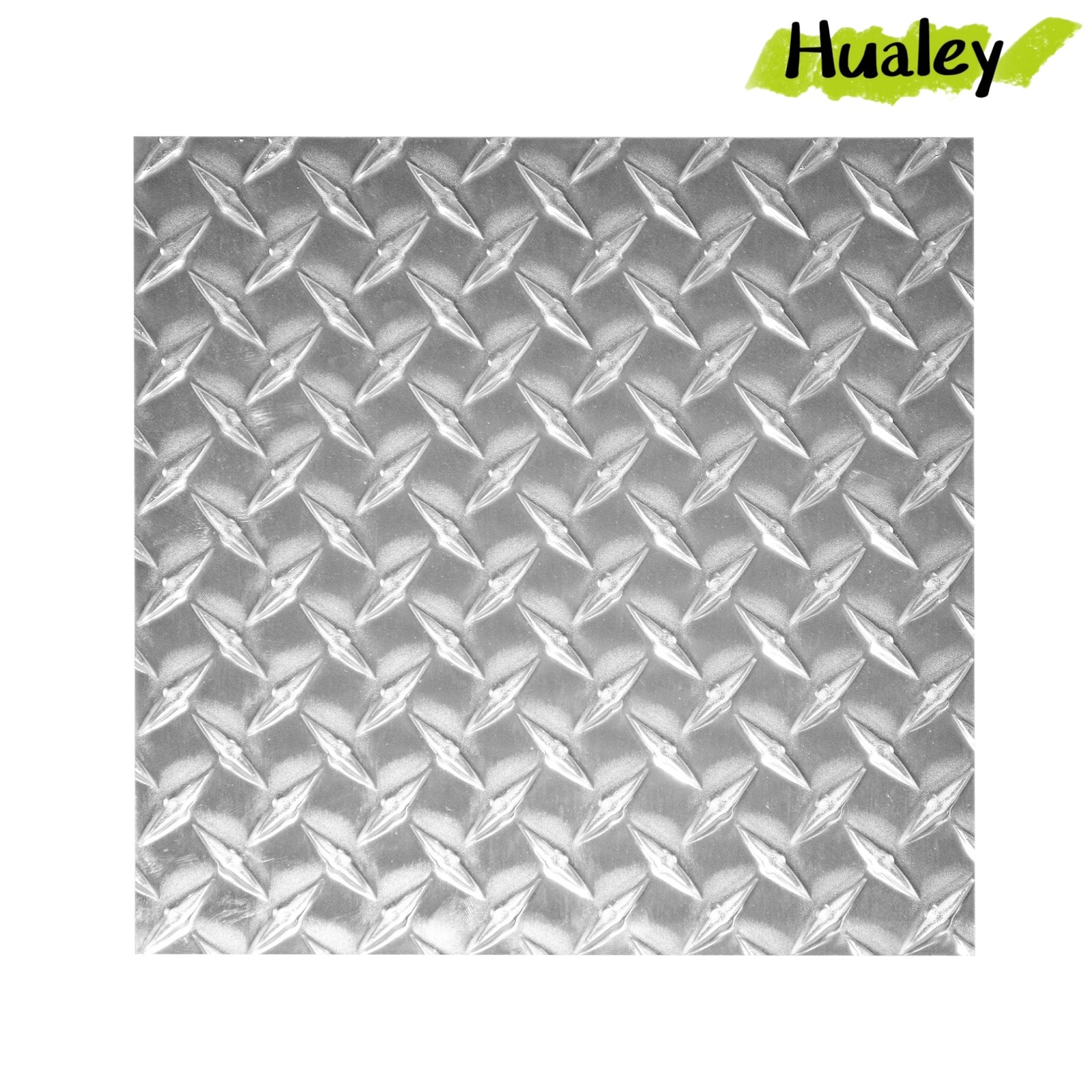 10.63″x10.63″ Industrial Aluminum Tread Plate, 5 Bar Diamond Pattern Sheet