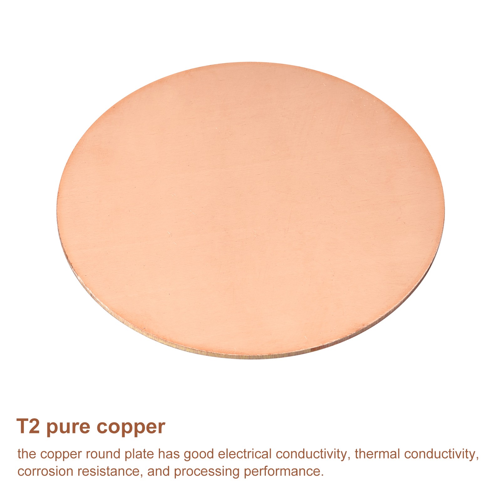 Pure Copper Sheet 4″ x 0.08″ 12 Gauge T2 Copper Metal Round Plate