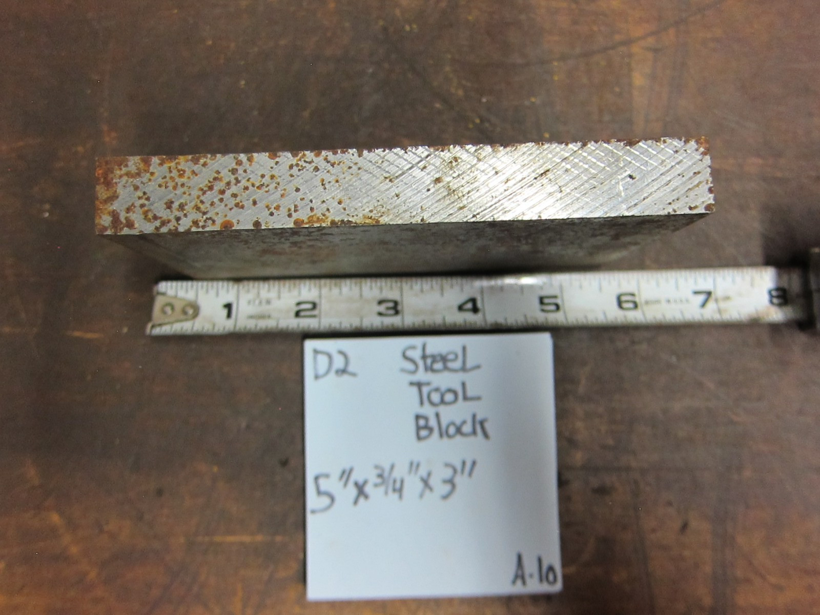 D-2 Tool Steel 5” x 0.75″ x 3” Thick D2 Tool Steel Block