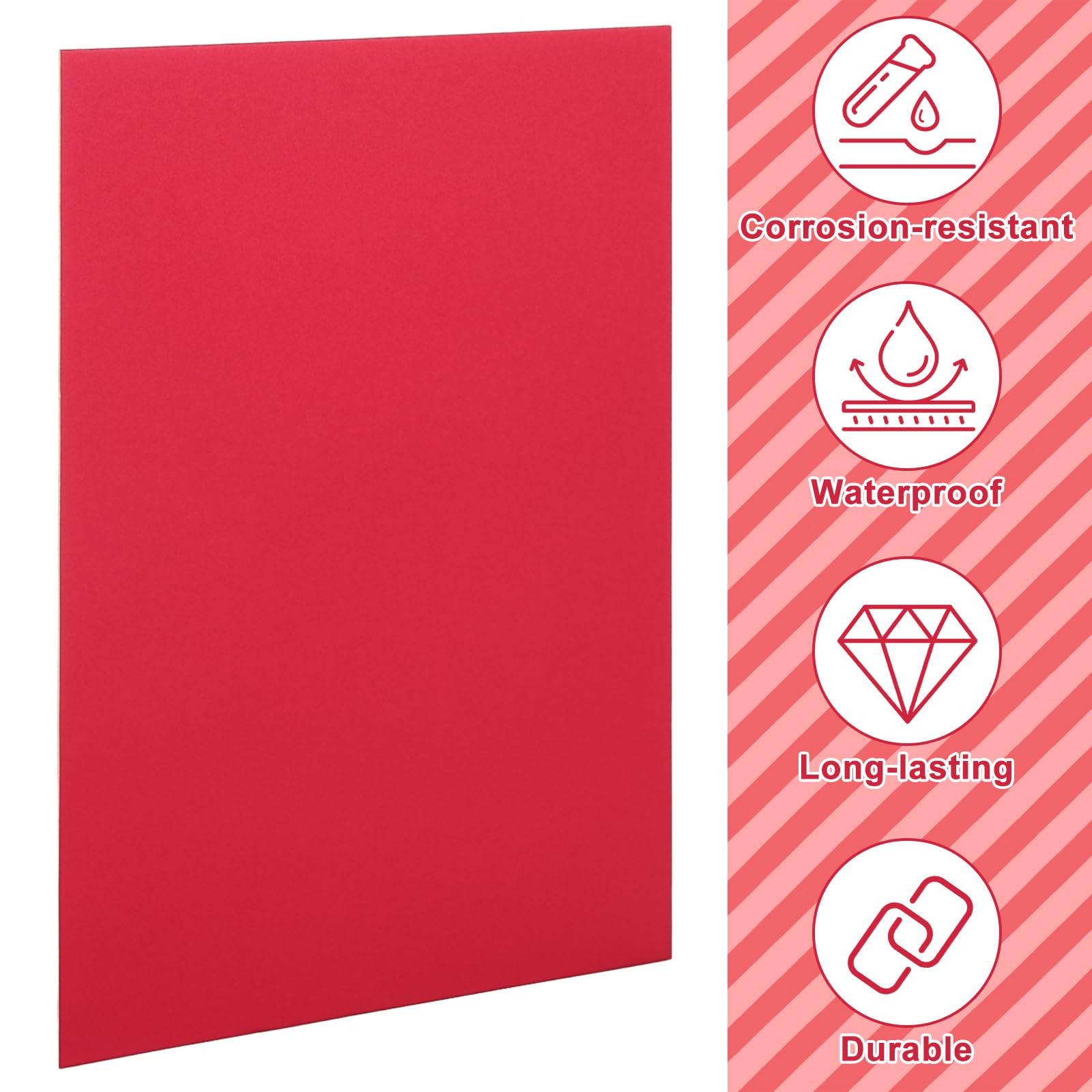 12 PCS Red Anodized Aluminum Sheet 5×7 Inch 0.8mm Laser Engraving Plate Blank