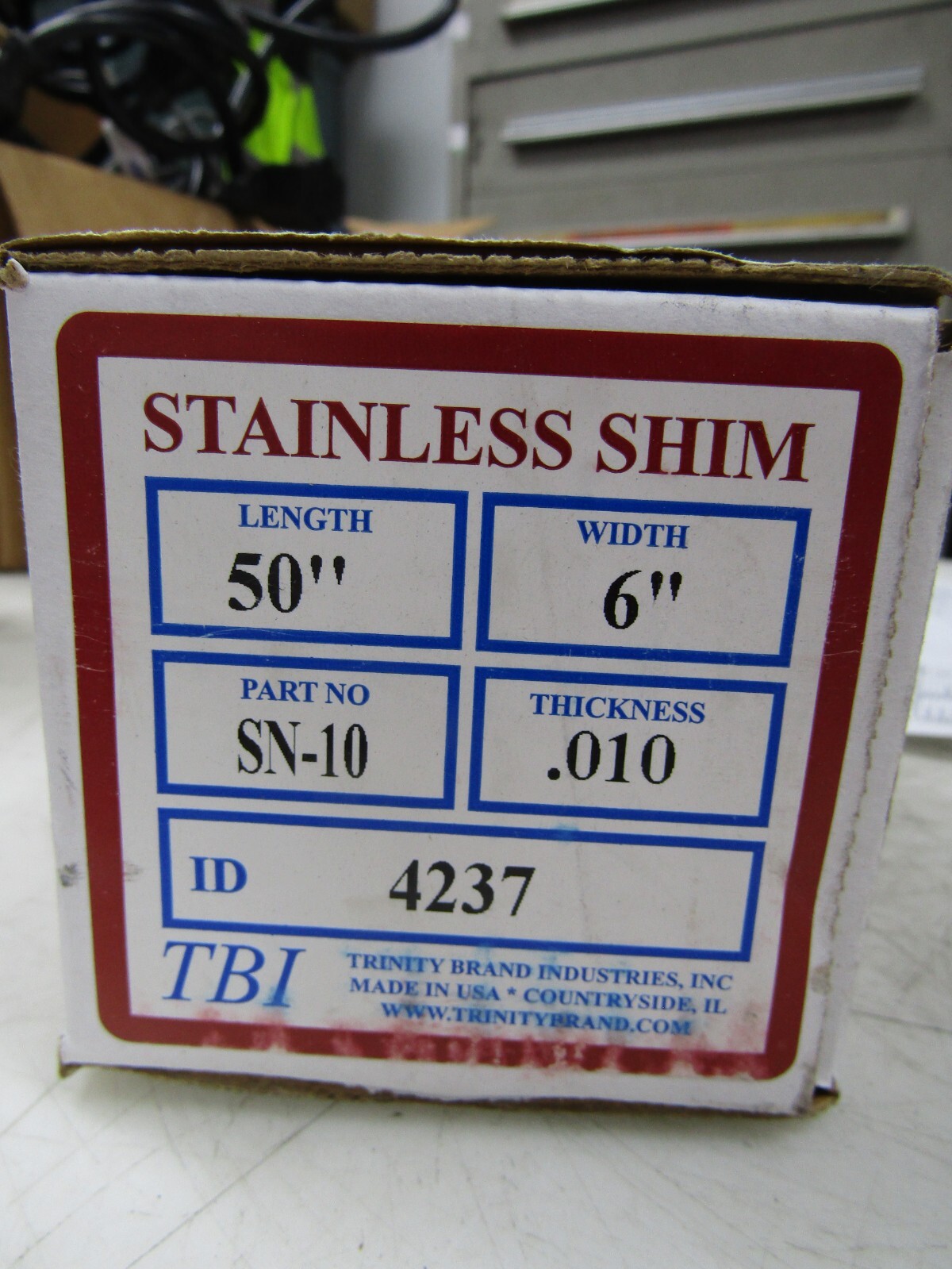 💥NEW TBI SN-10 STAINLESS SHIM 50″ LENGTH x 6″ WIDTH .010 THICKNESS