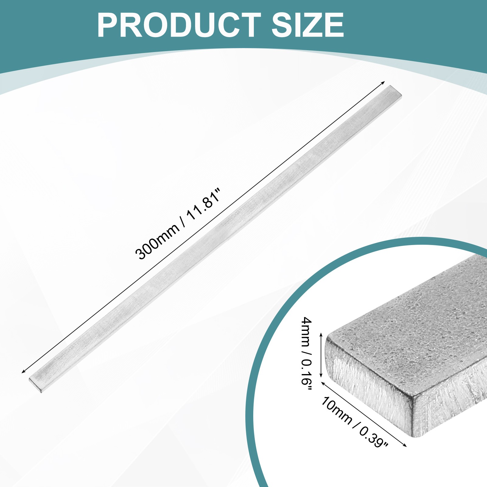 5/32″ Thickness 3/8″ Width 12″ Length 316 Stainless Steel Flat Bar Metal Sheet