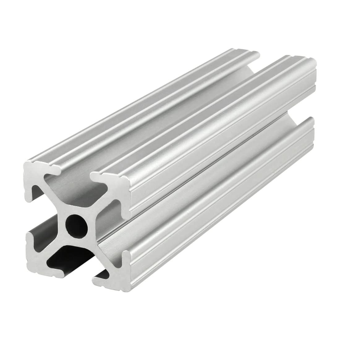 1″ x 1″ T-Slotted Aluminum Extrusion Rail – DIY Linear Slot Bar, Clear Anodized,