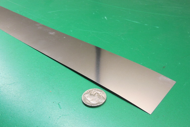 301 Stainless Steel Sheet Shim, .002″ (+/-.0002″) x 2.0″ x 5 Foot Length