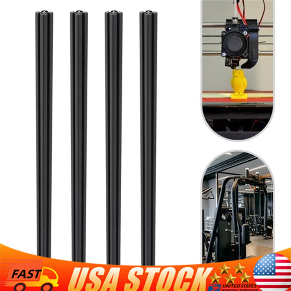 4pcs Aluminum Extrusion European Standard 4040 T Slot 1.5mm Tube Wall Thickness