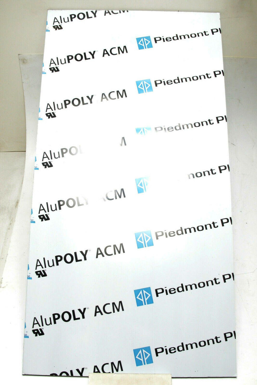 Piedmont Plastics AluPoly Aluminum Composite Material, White 33.75″ x 17″ x .25″