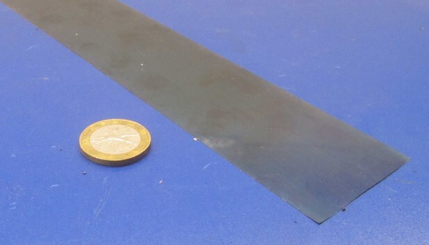 1095 Hard Blue Tempered Spring Steel Shim .042″ Thick x 2.00″ Width x 48″ Long