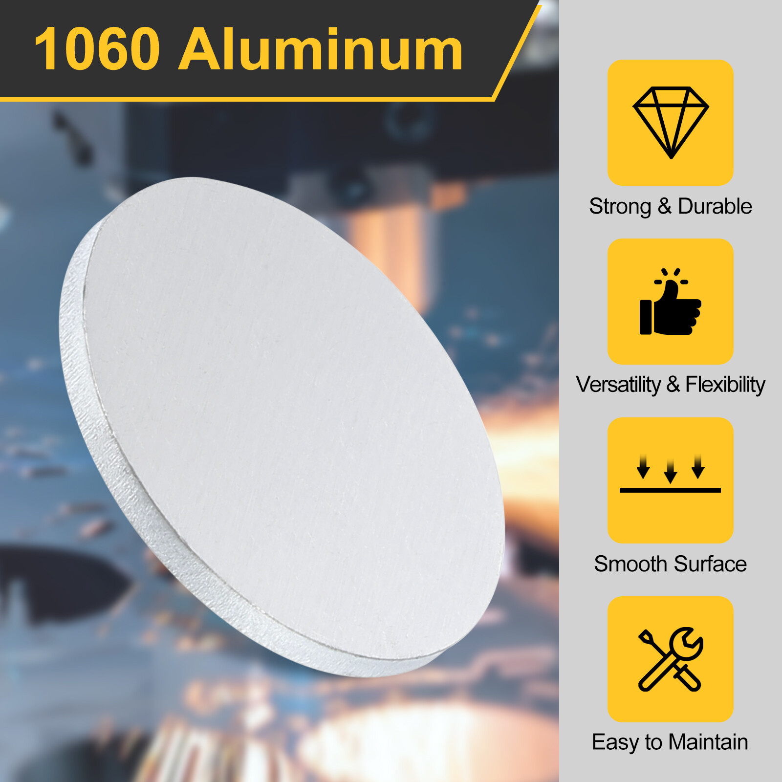 24Pcs Aluminum Disc, 0.8″(20mm) Dia 0.06″(1.5mm) Thick Round 1060 Aluminum Sheet