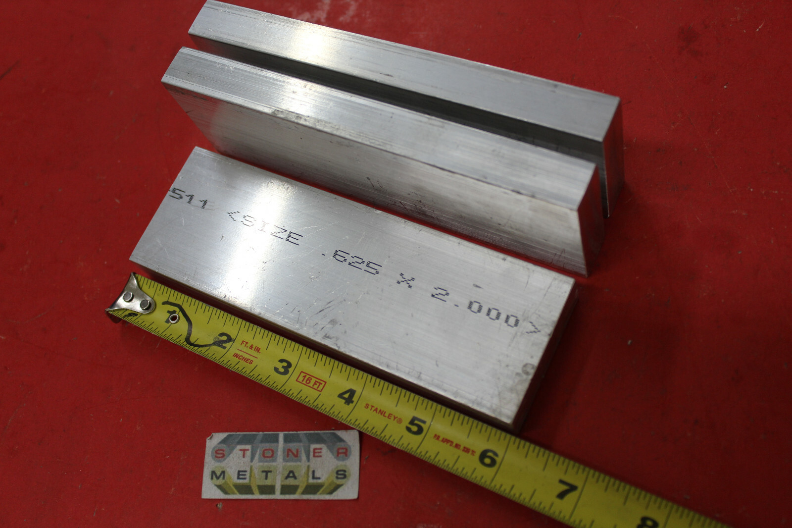 3 Pieces 5/8″ X 2″ ALUMINUM 6061 FLAT BAR 6″ long T6511 Solid Extruded Stock New