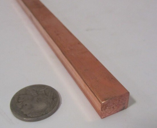 182 Copper Bar 3/8″ Thick x 1/2″ Wide x 3 Foot Length