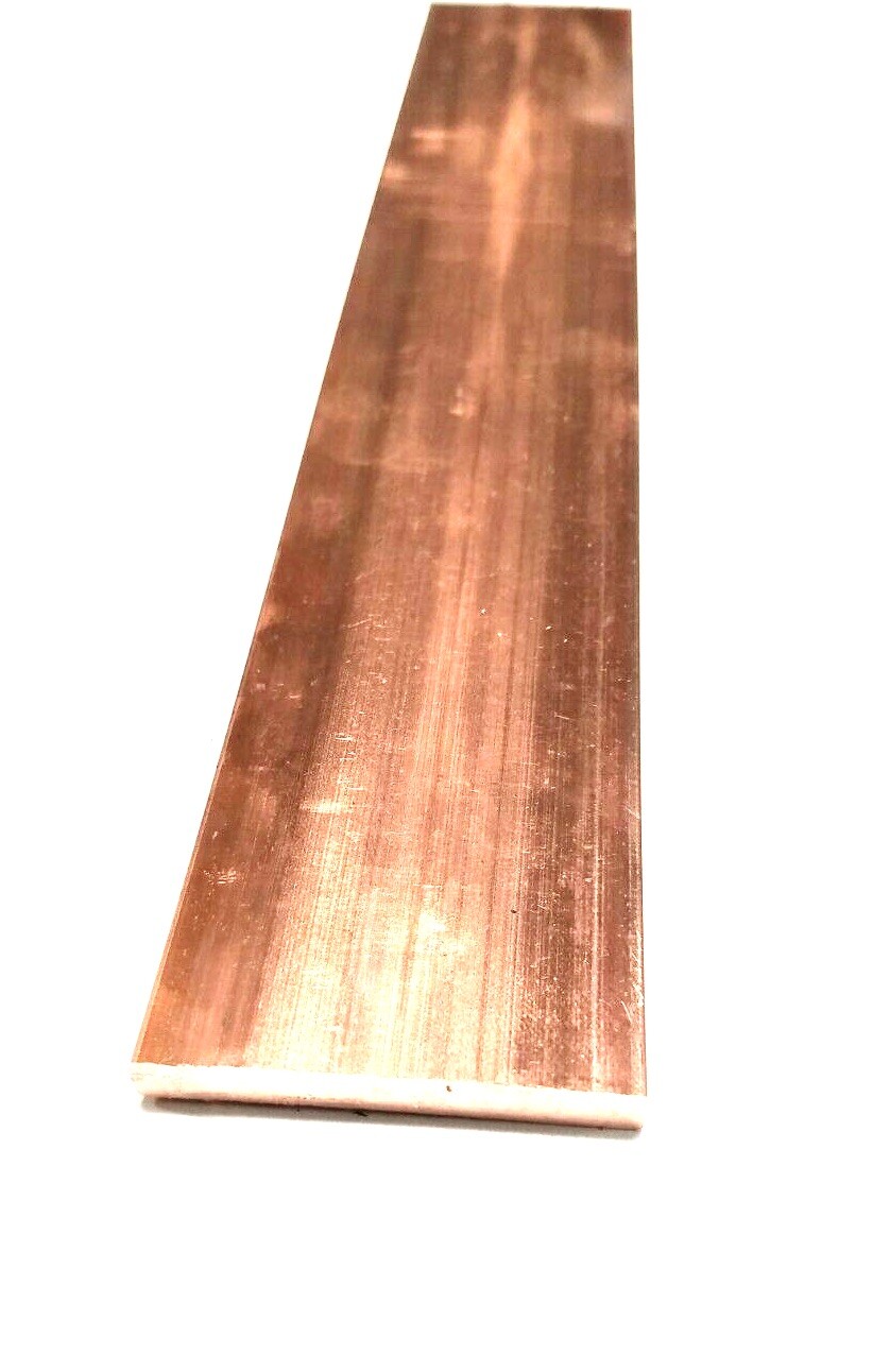 Copper 110 Flat Bar 1/4″ x 2″ x 6″-Long — .25″ x 2″ Copper Bus Bar