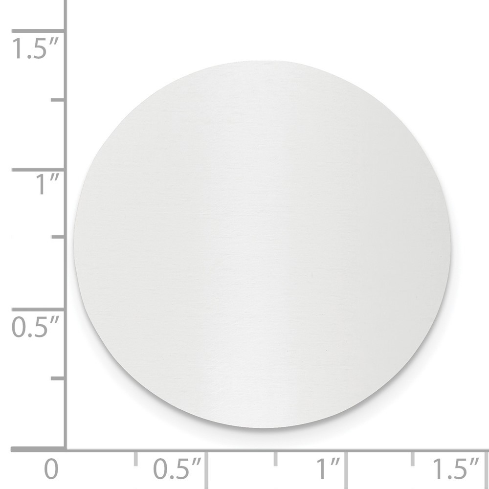 1 1/4 x 1 1/4 Round Polished Aluminum Plates-Set of 6