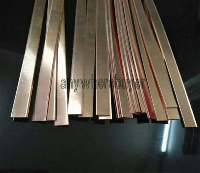 1pcs NEW 99% 3mm x 15mm x 500mm Copper T2 Cu Metal Flat Bar Plate