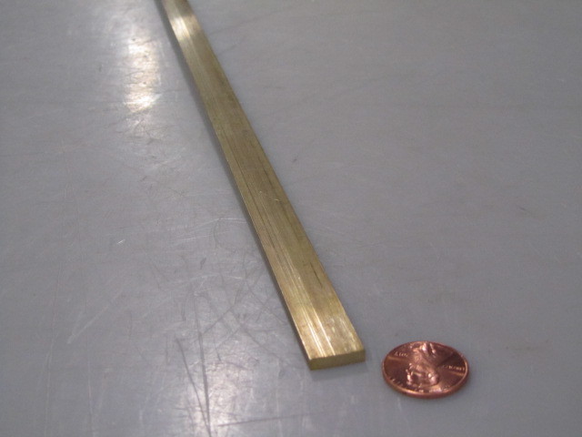 385 Brass Flat Bar 1/8″ Thick x 1/2″ Wide x 4 Foot Length