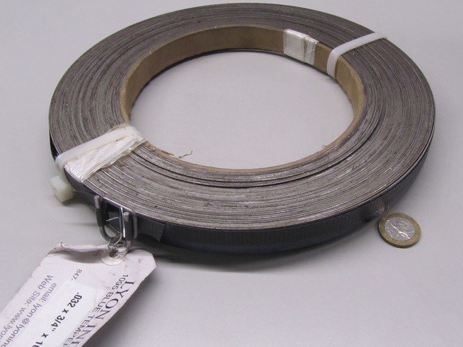1095 Hard Blue Tempered Spring Steel Shim .032″ Thick x .750″ Width x 1200″