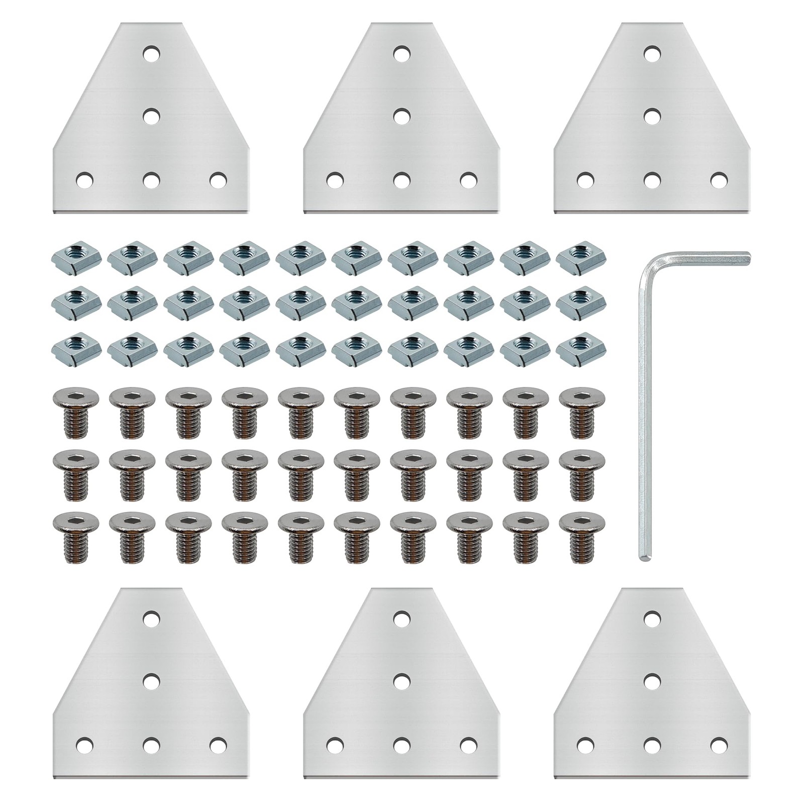 2020 TSlot Aluminum Extrusion Profile Accessories 20 Joint Plates Silver 6