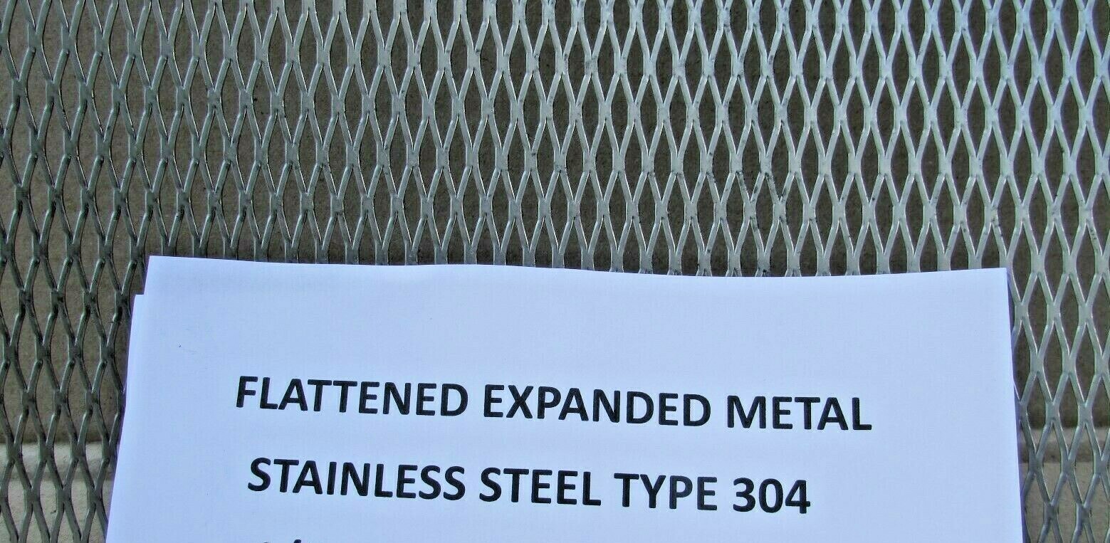 1/4#–18 304 STAINLESS STEEL FLATTENED EXPANDED METAL 4″ X 6″